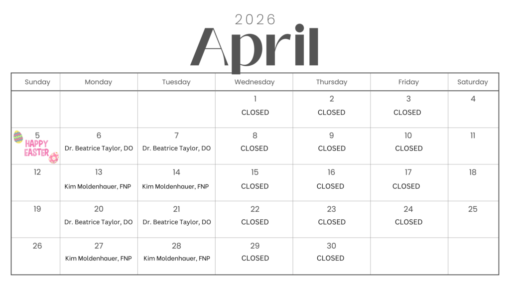 photo of Rushville Clinic Schedule in April